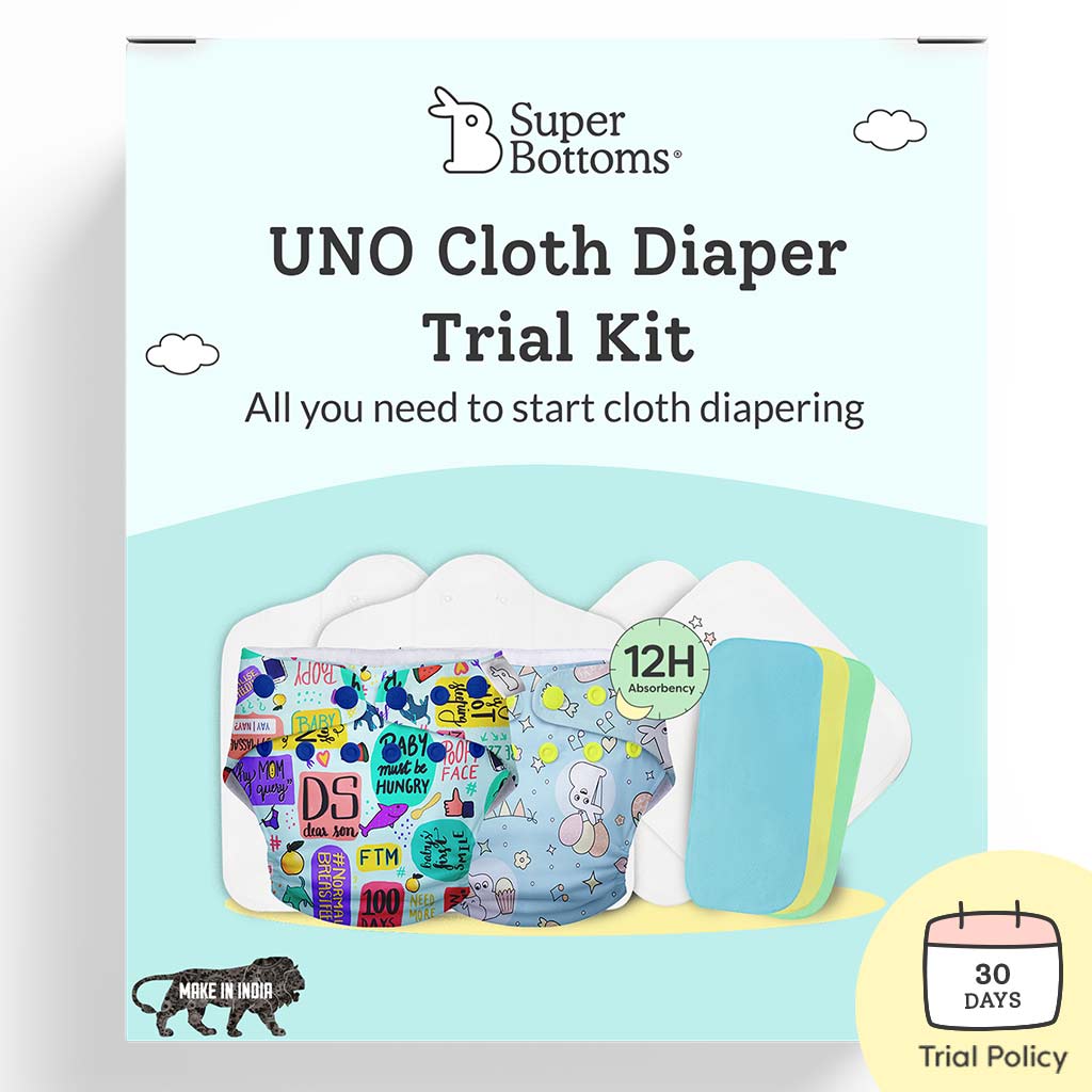 Reusable Freesize UNO Cloth Diaper Pack
