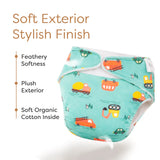 UNO Luxe Cloth Diaper & Soaker Set (Dry Feel Pad + Booster) - Little Wheels