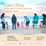 UNO Luxe Cloth Diaper & Soaker Set (Dry Feel Pad + Booster) - Peachy Doodles