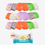 Basic Bloomers Pack of 15 (Farm Fam) with FREE Wipes 40 Pack