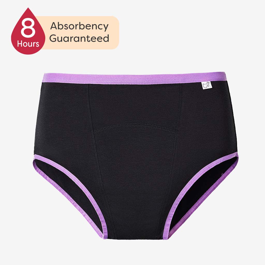 Period Underwear 3 Pack (2 Lilac, 1 Pink) + Waterproof Travel Bag