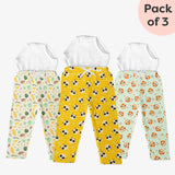 Pack of 3 Diaper Pajamas with drawstring - Jungle Jam