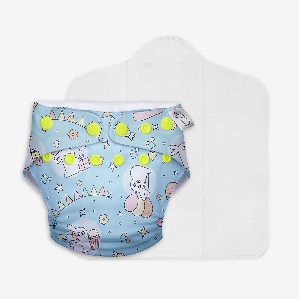 UNO Regular Cloth Diaper with only Dry Feel Pad (No Booster) - Hunny Bummy