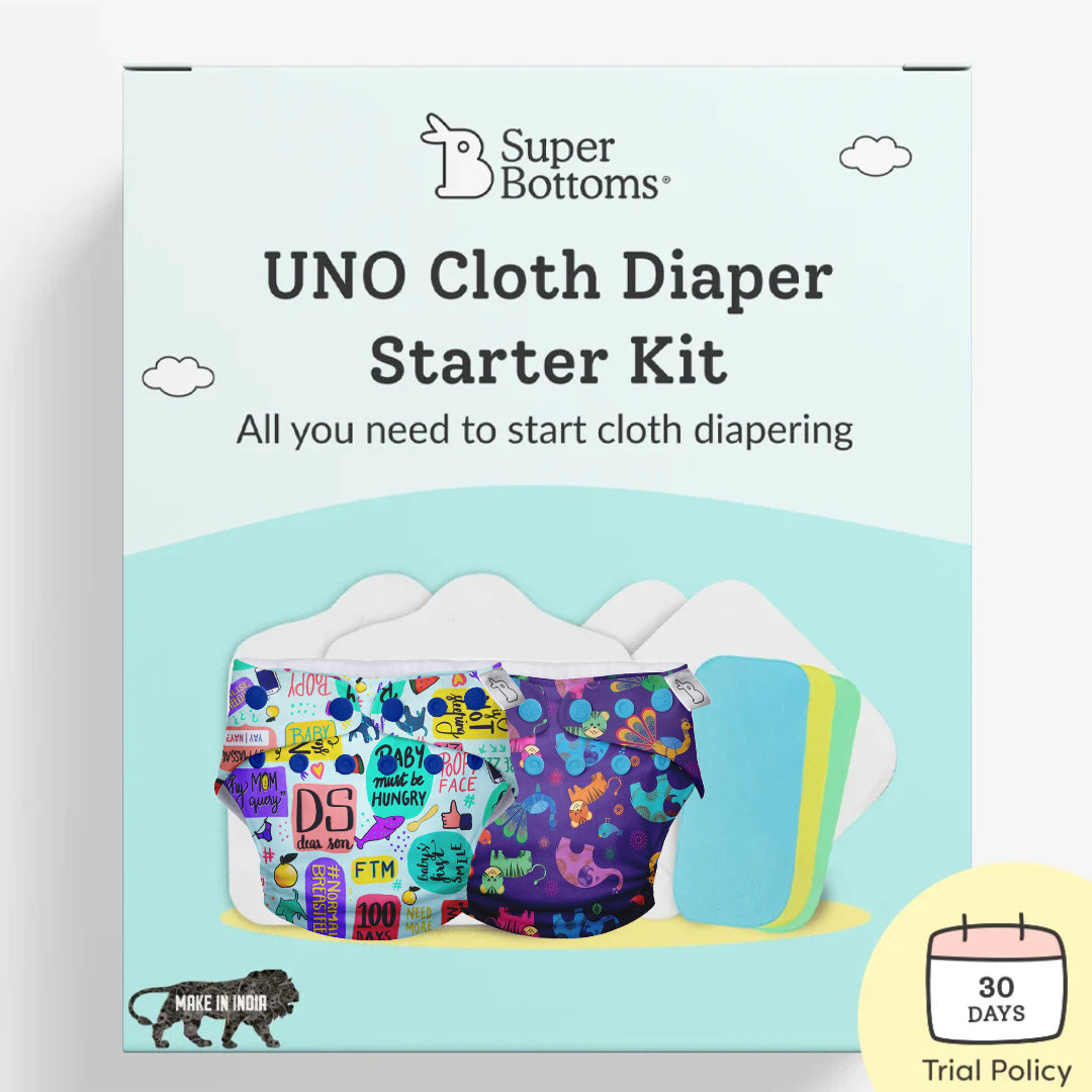 Buy Freesize UNO Cloth Diaper Starter Kit for Babies
