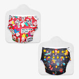 Pack of 2 UNO Regular Cloth Diaper + 2 Dry Feel Magic Pads