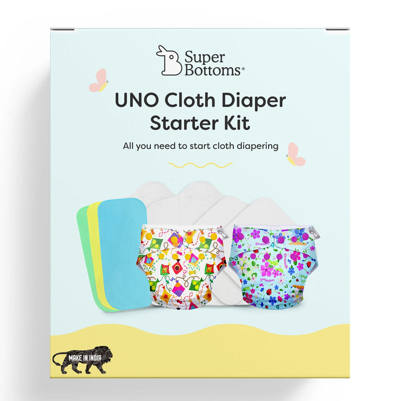 UNO Cloth Diaper Starter Kit with 2 Freesize UNO