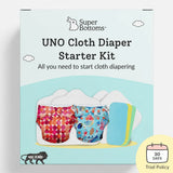 UNO Cloth Diaper Starter Kit with 2 Freesize UNO