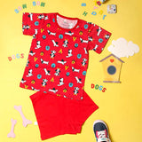 Short Sleeve Top & Shorts Set - Furry Love - 1-2 years