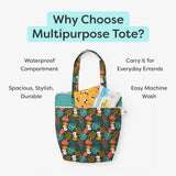 Multipurpose Canvas Tote (Green) + All In One Pouch - (Yellow)