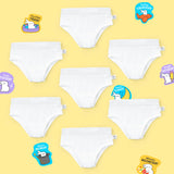 SuperSoft Girl Briefs with Stickers Fun Meets Comfort (Pack of 7)