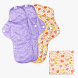 Pack of 4 (2 Regular + 2 Overnight) (Print/Colour may vary) + Free Wet Pouch