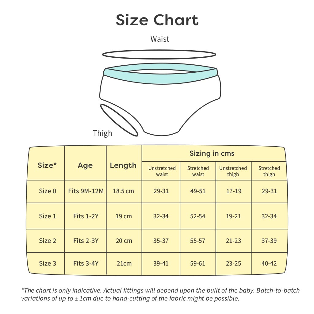 Choose Size for Pack of 9 Padded Underwear - Size 3 - SuperBottoms