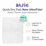 BASIC Cloth Diaper, New & Improved with EasySnap & Quick Dry UltraThin Pad - Bluestar