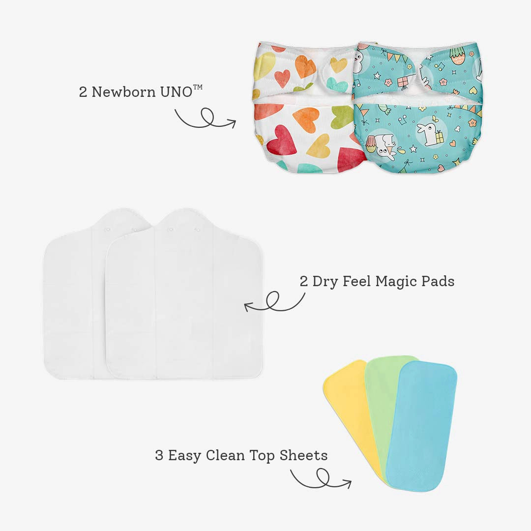 Newborn UNO Cloth Diapers for your Baby by SuperBottoms