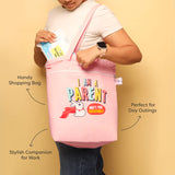 Multipurpose Canvas Tote + All In One Pouch - Pink