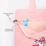Multipurpose Canvas Tote with All-In-One Pouch (Pink)