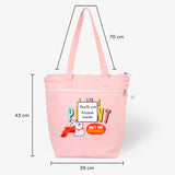 Multipurpose Canvas Tote + All In One Pouch - Pink