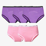 Period Underwear Pack of 5 (3 Lilac, 2 Pink)