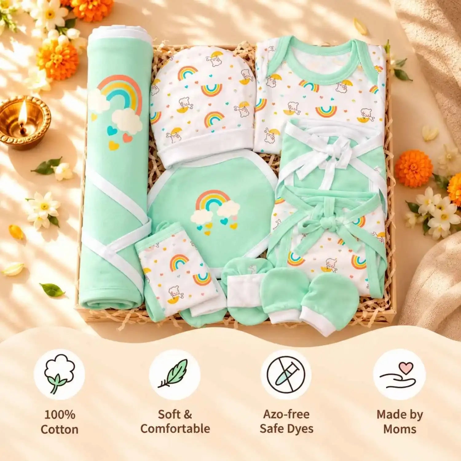 SuperBottoms Pure Love Newborn Baby Gift Set – 11 Newborn Essentials