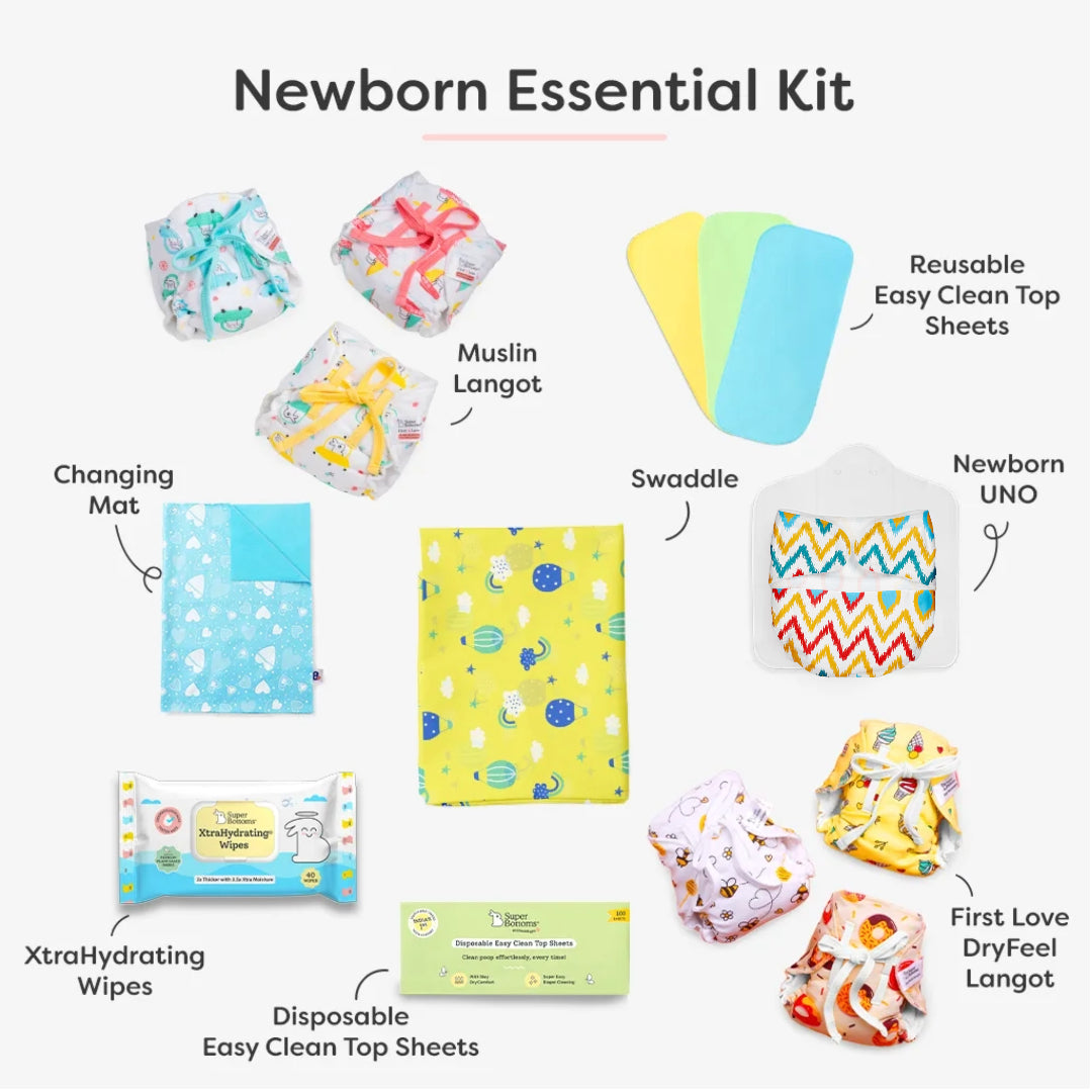 New Born Essentials Kit- 8 Pieces