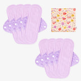 Flow Lock Cloth Pads (Pack of 8 with Pouch)