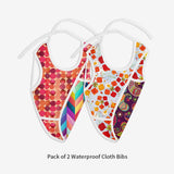 Pack of 2 Waterproof Cloth Bib (Colour Pop - Lil Crush + Utsav - Gulmohar)