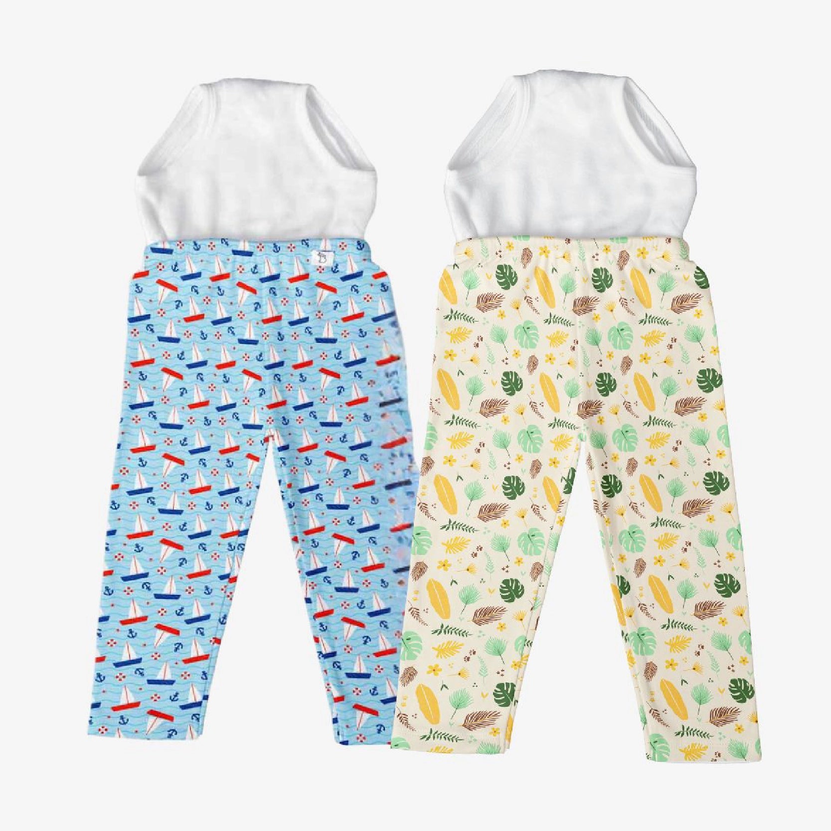 2 Pack Padded Pajamas with drawstring