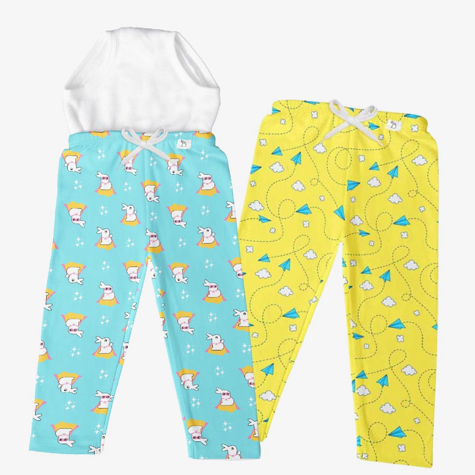 2 Pack Padded Pajamas with drawstring