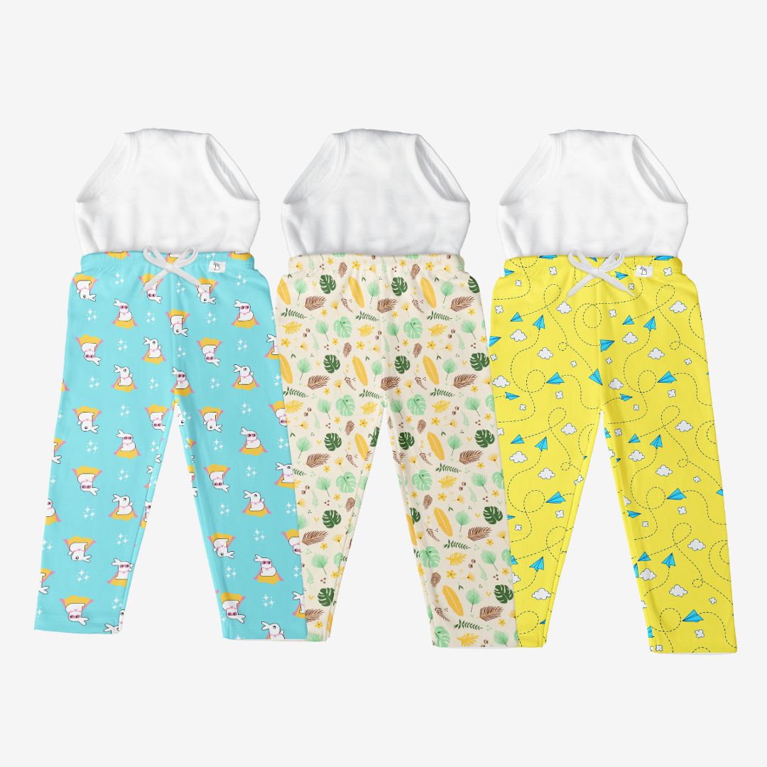 Padded Pajamas with drawstring - 3 Pack