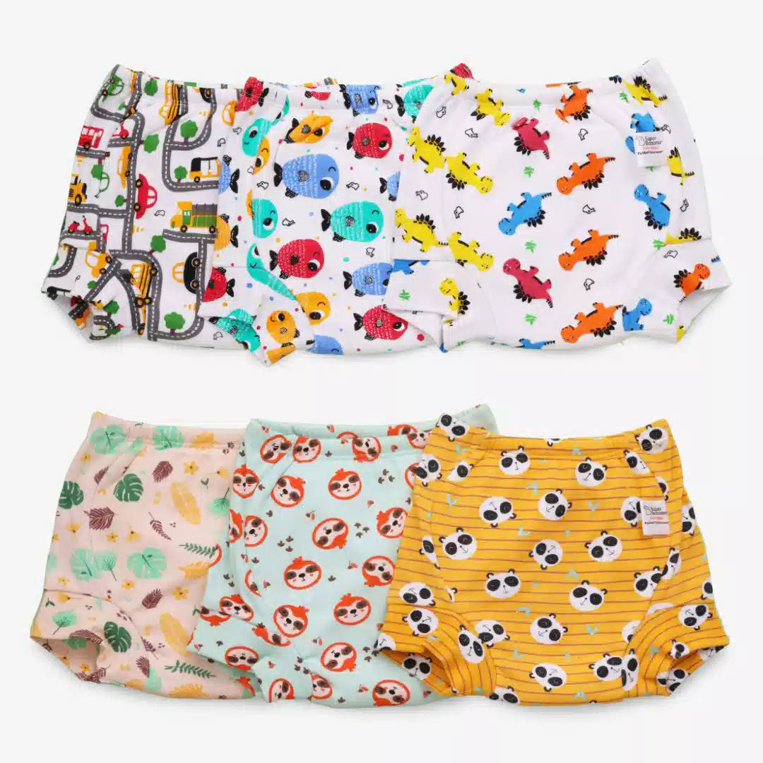  8 Pack Potty Training Underwear,Cotton Toddler Absorbent Training  Pants,Toddlers Pee Training Diaper Underwear 3T-4T