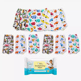 9 Pack Padded Underwear + FREE Wipes - 40 Pack