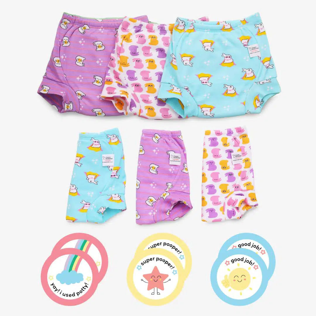 Potty Training stickers + Padded underwear by SuperBottoms