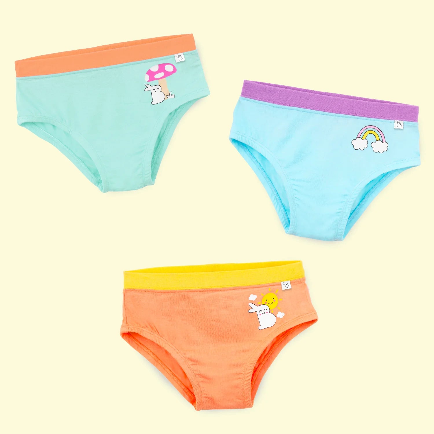 Pack of 3 Girl Briefs (Sunkissed, Sky Snuggles & Mushroom Magic)