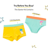Girl Brief and Boyshort Trial Kit (8-12 Years) - Autumn Charm & Mushroom Magic