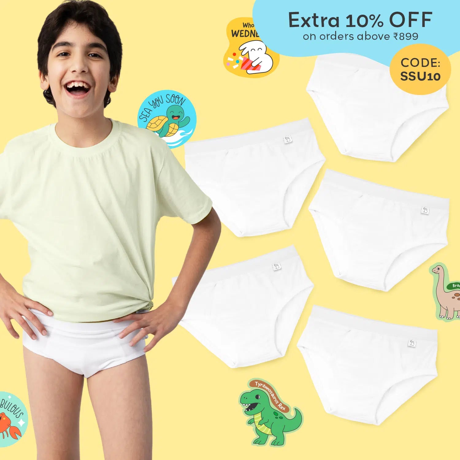 SuperSoft Boy Briefs with Stickers – Fun Meets Comfort