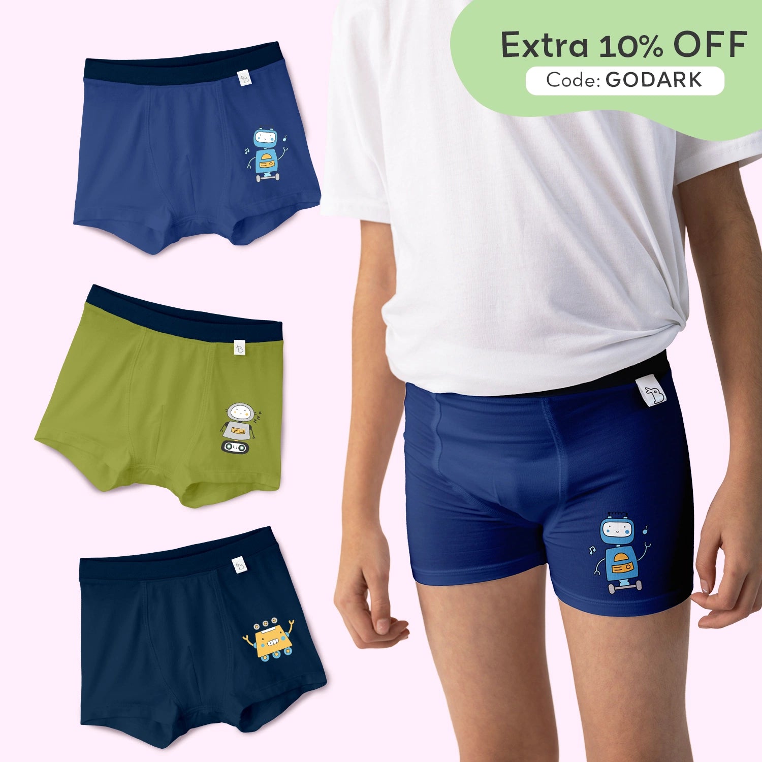 Boy Trunk – Robo World Collection – Pack of 3