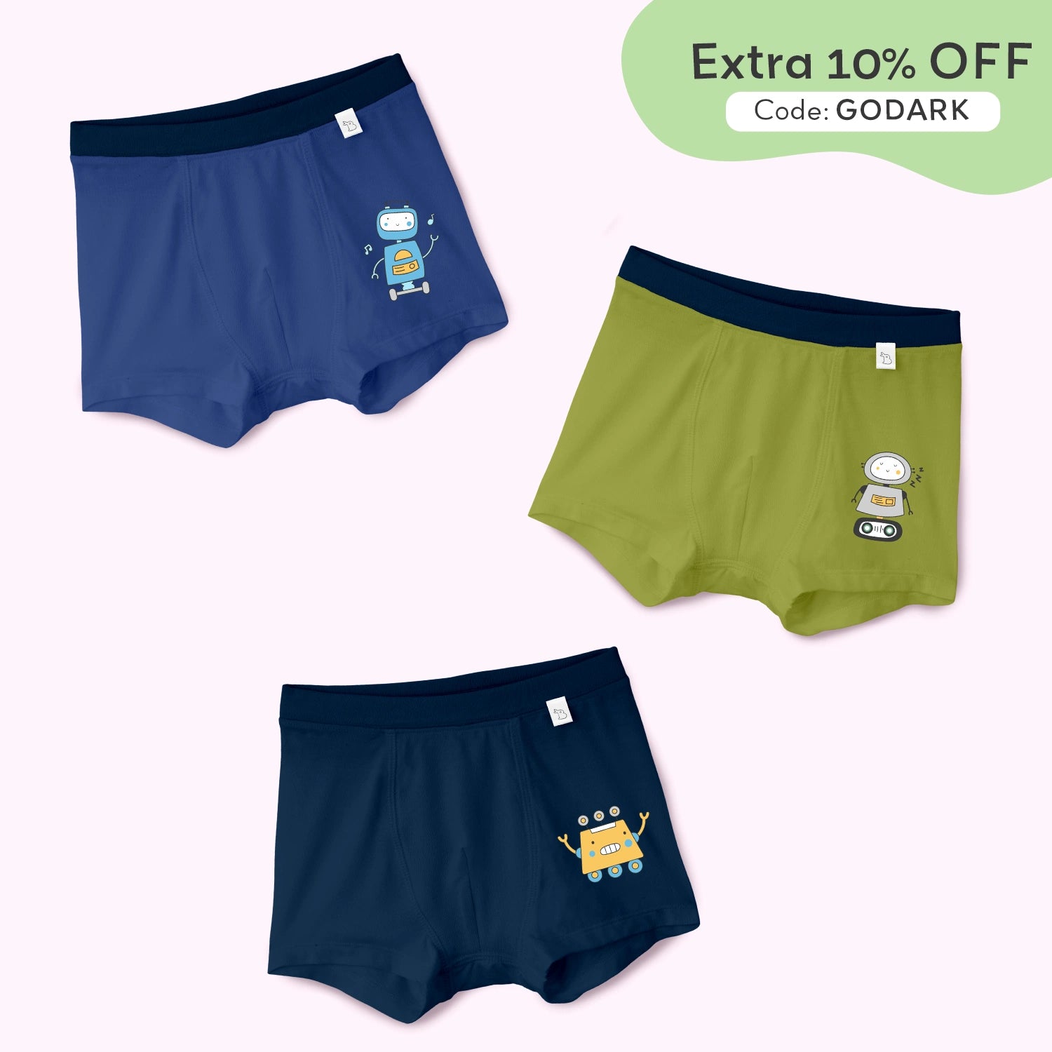 Boy Trunk – Robo World Collection – Pack of 3