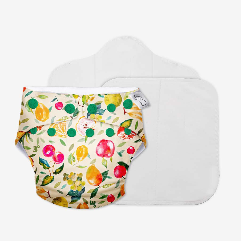 Freesize UNO Cloth Diaper Fruit Burst with Pads