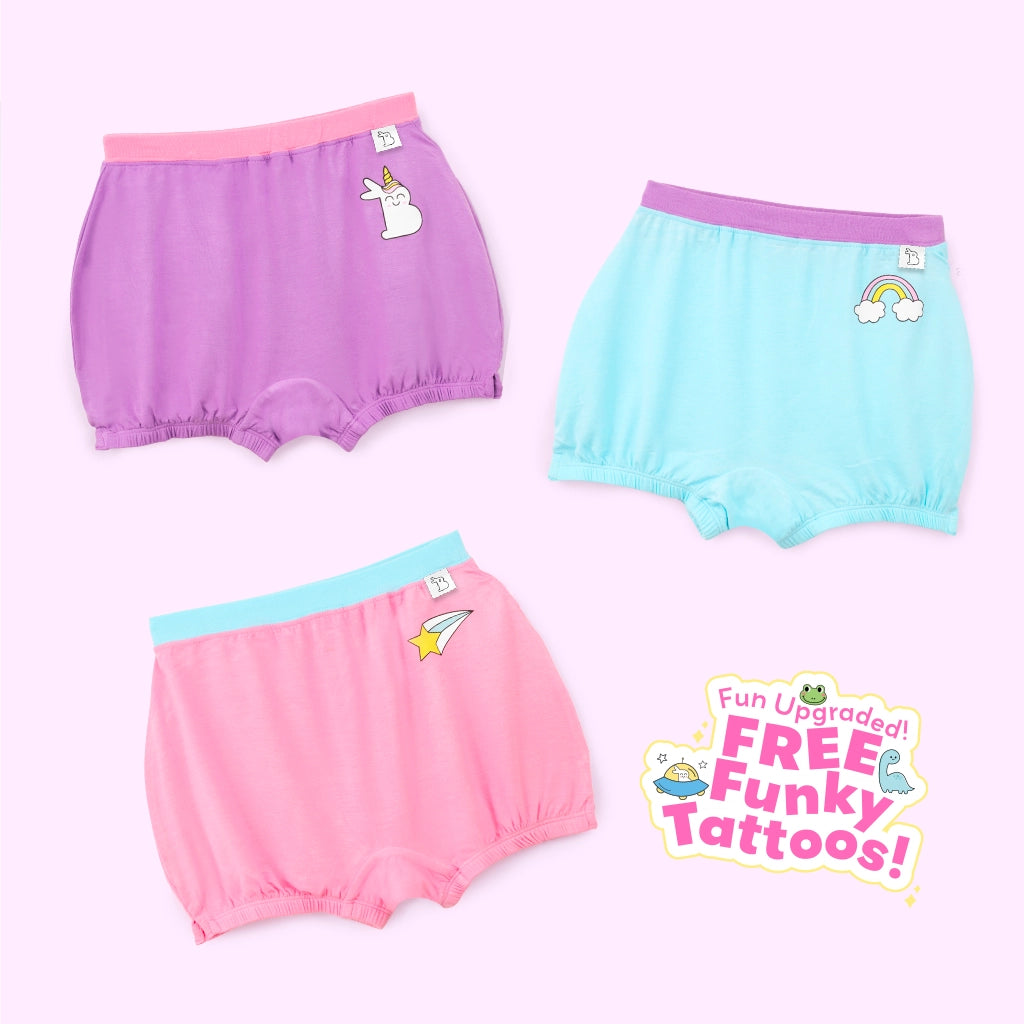 Girl Bloomer-Uni-con-verse 3 Pack