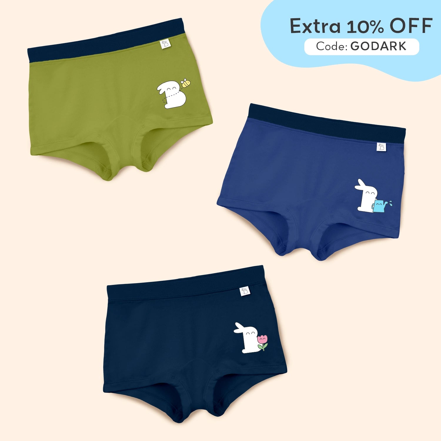 Girl Boyshorts – Magical Meadow Collection – Pack of 3