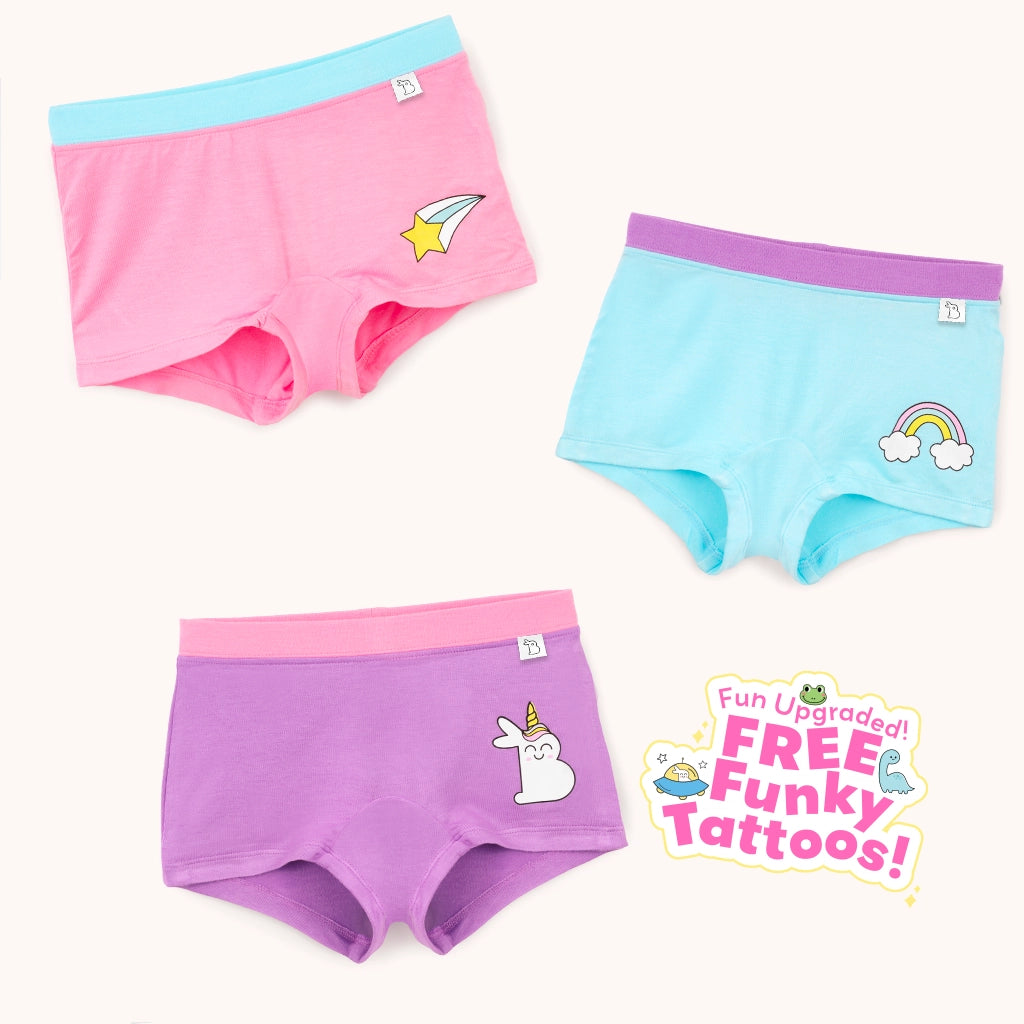 Girl Boyshorts-Uni-con-verse 3 Pack