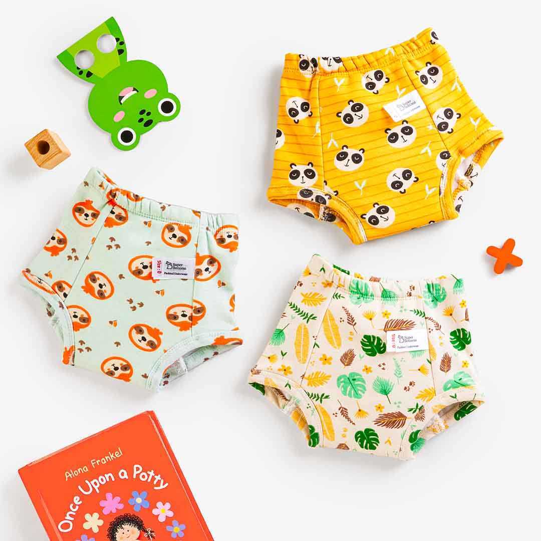 Padded Underwear Pack of 3 Size 0 - Jungle Jam (Old Version)