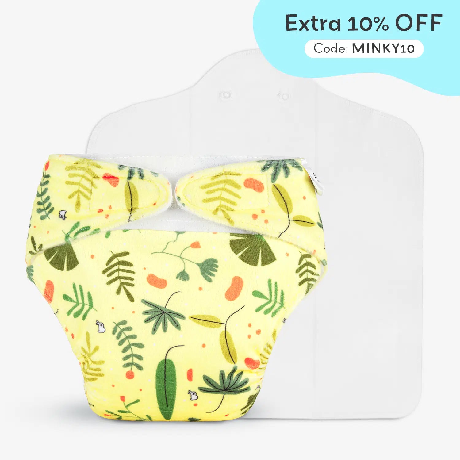 Plant Pals Freesize UNO SuperSoft Cloth Diaper with Velcro