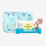 Mustard seed pillow (Little Pingu) and XtraHydrating Wipes - 40 pack