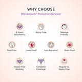 Pack of 3 MaxAbsorb Period Underwear (Lilac)