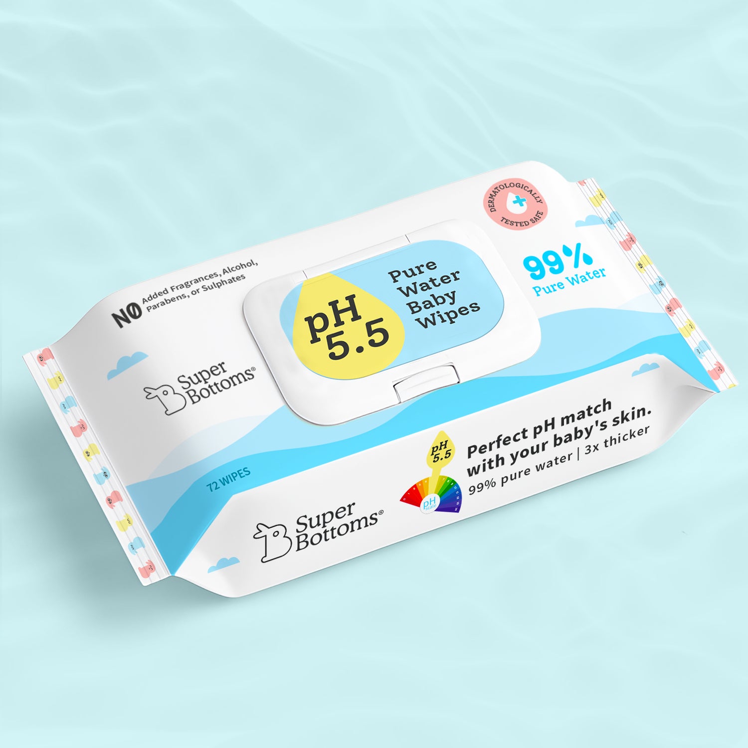 99% Pure Water Baby Wipes - Pack of 72