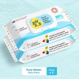 2 pack - 99% Pure Water Baby Wipes (72 pcs)
