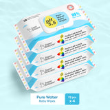 4 pack - 99% Pure Water Baby Wipes (72 pcs)
