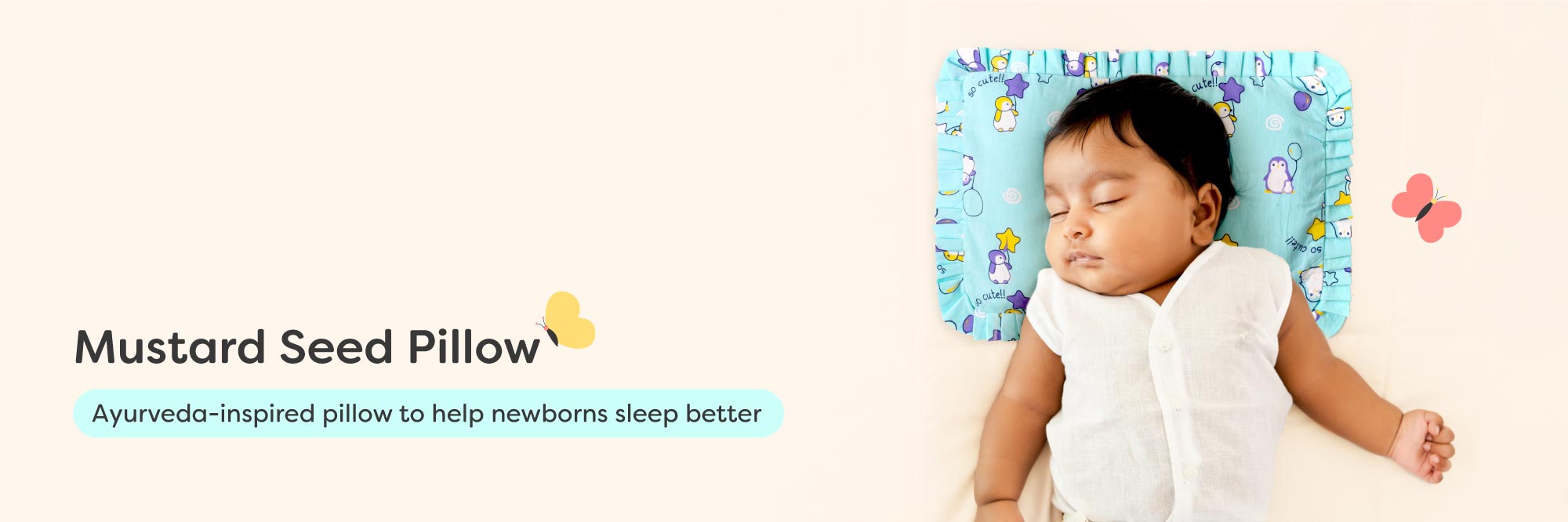 Mustard Seed Pillow for Newborn Baby by SuperBottoms