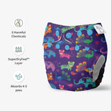 2 Freesize UNO Cloth Diaper + 2 Booster Pads